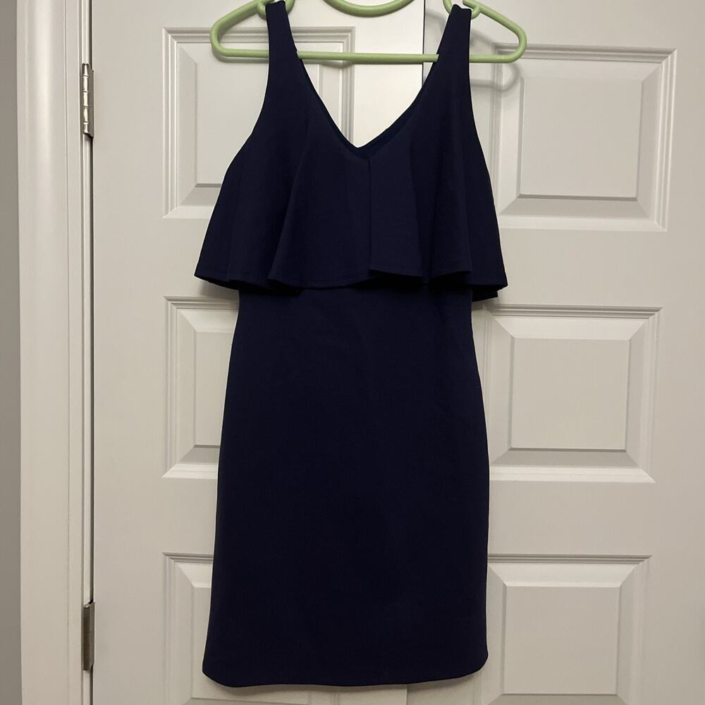 GIANNI BINI Party Dress Womens S with ruffled top mini spandex Holiday D4